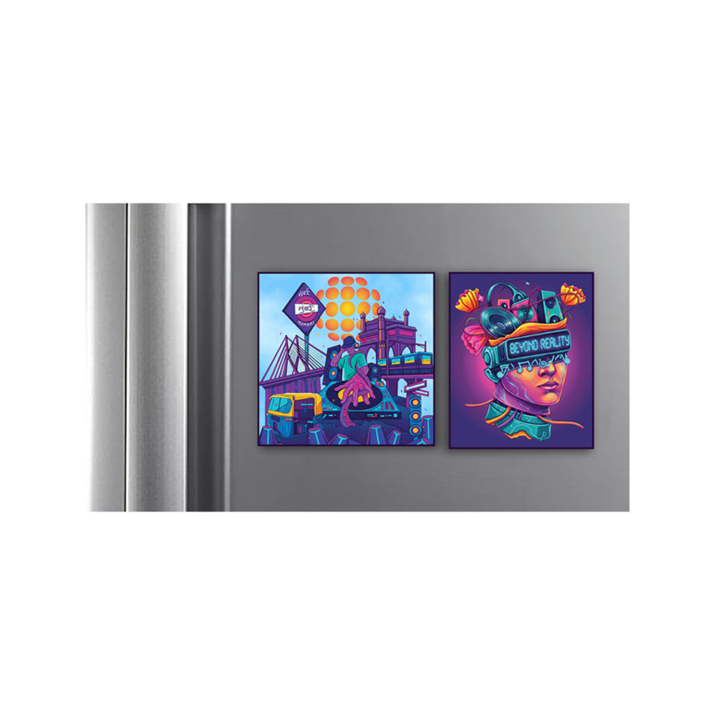 Beyond reality Fridge magnet Set of 2