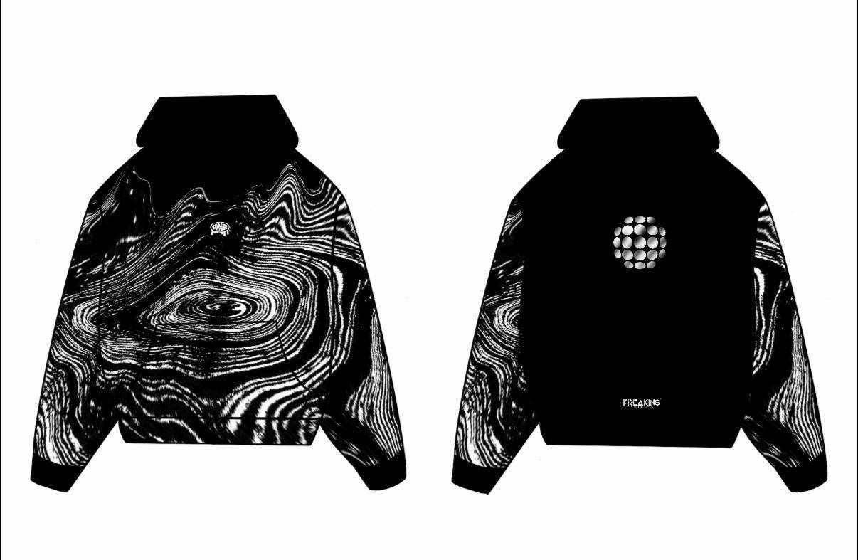 Monochromatic Fluid Hoodie II
