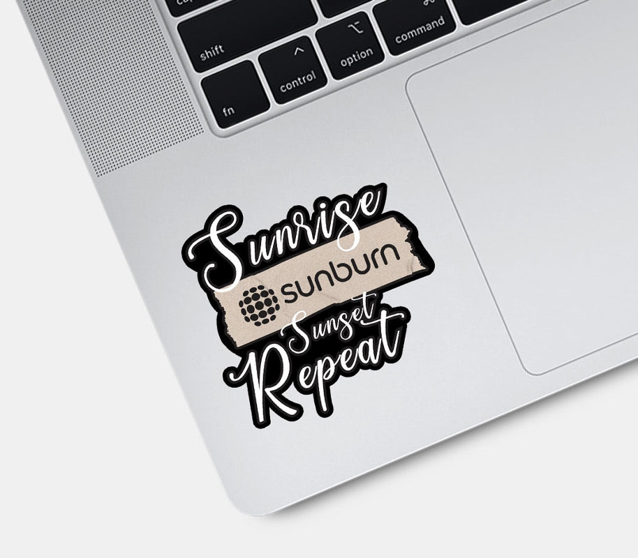 Sunburn repeat sticker
