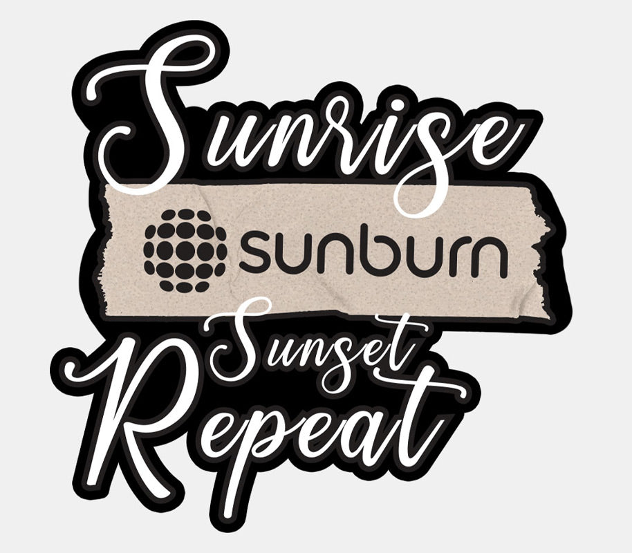 Sunburn repeat sticker
