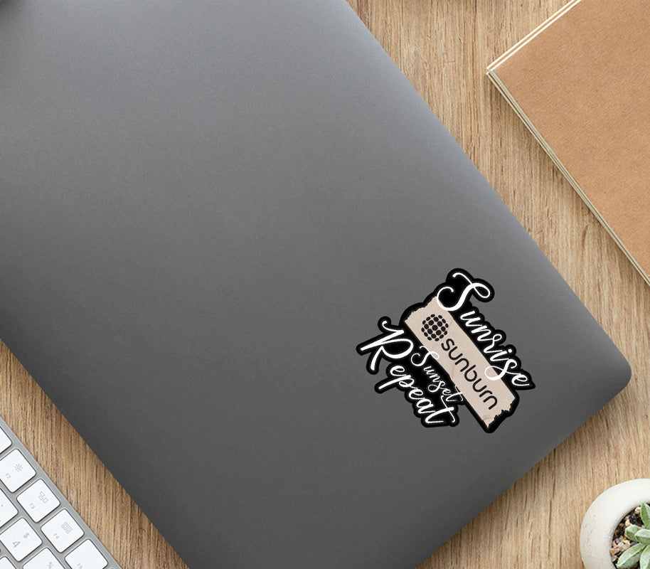 Sunburn repeat sticker