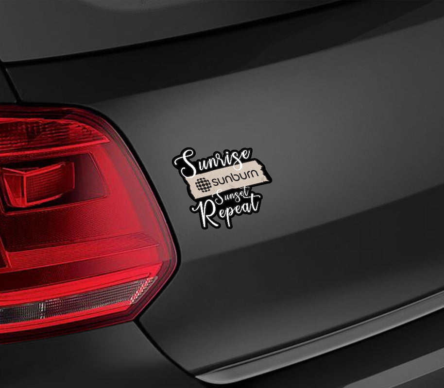 Sunburn repeat sticker