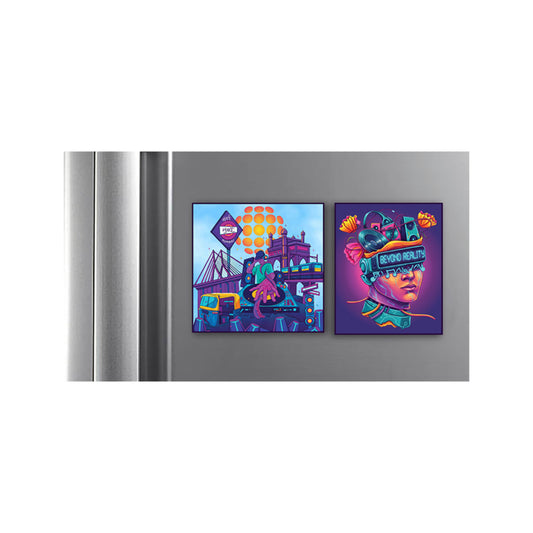 Beyond reality Fridge magnet Set of 2