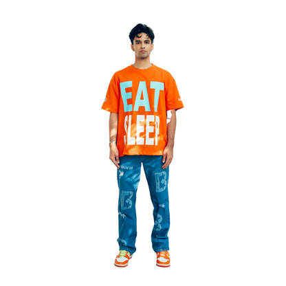 Eat Sleep Rave Repeat Orange T-shirt