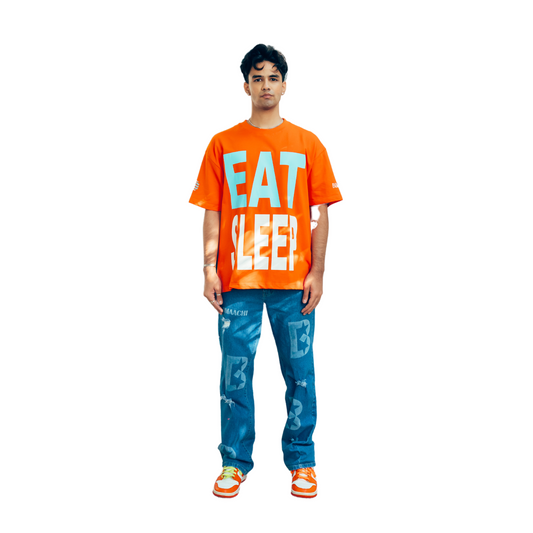 Eat Sleep Rave Repeat Orange T-shirt