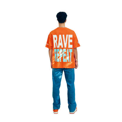 Eat Sleep Rave Repeat Orange T-shirt