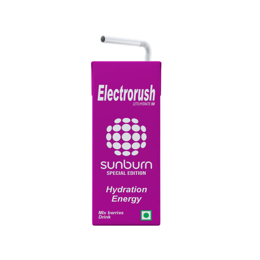 Electrorush X Sunburn special edition I hydration energy drink I Mix Berries Flavour I 200ml Ready to drink