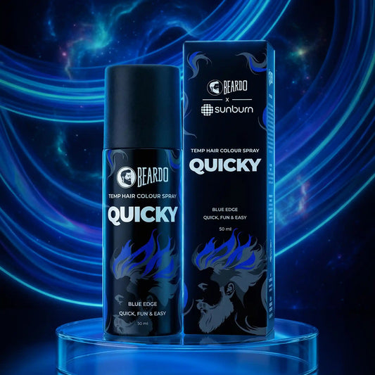 Quicky Temp Hair Color Spray Blue Edge 50ml