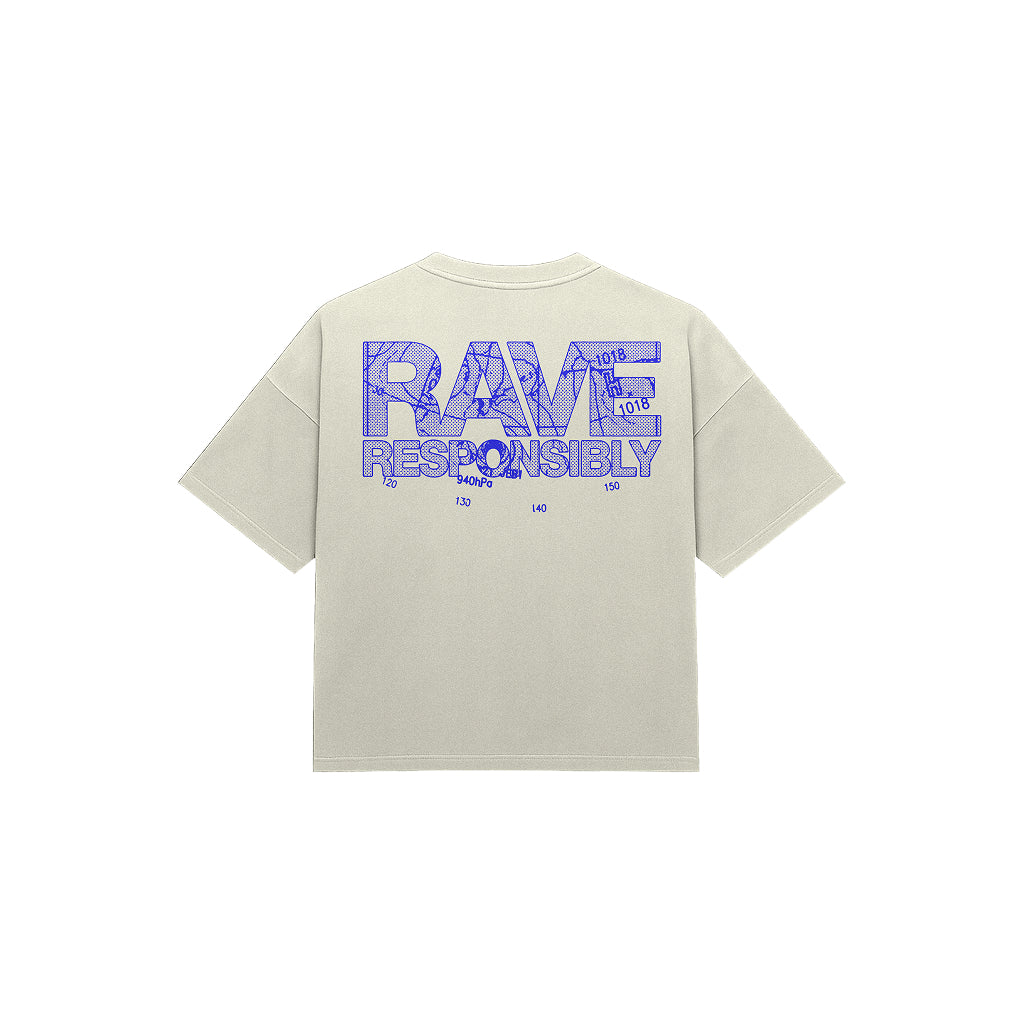 Rave responsibly oversized tee (off-white)