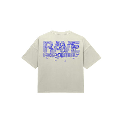 Rave responsibly oversized tee (off-white)