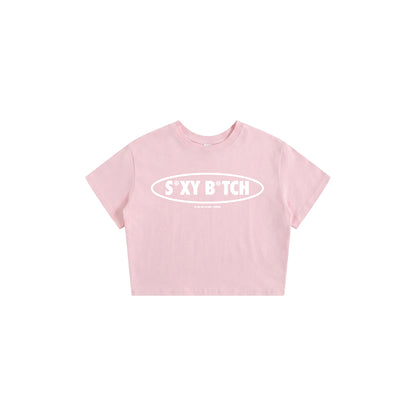 Sexy b*tch baby tee (baby pink)