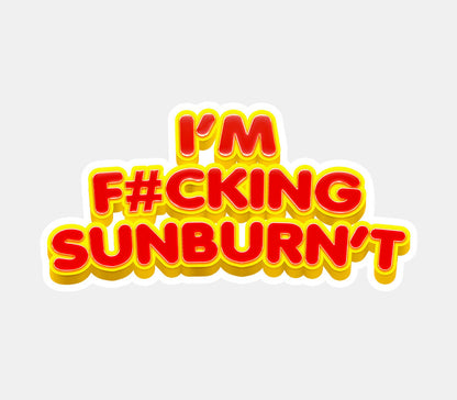 Sunburn Sunburnt sticker